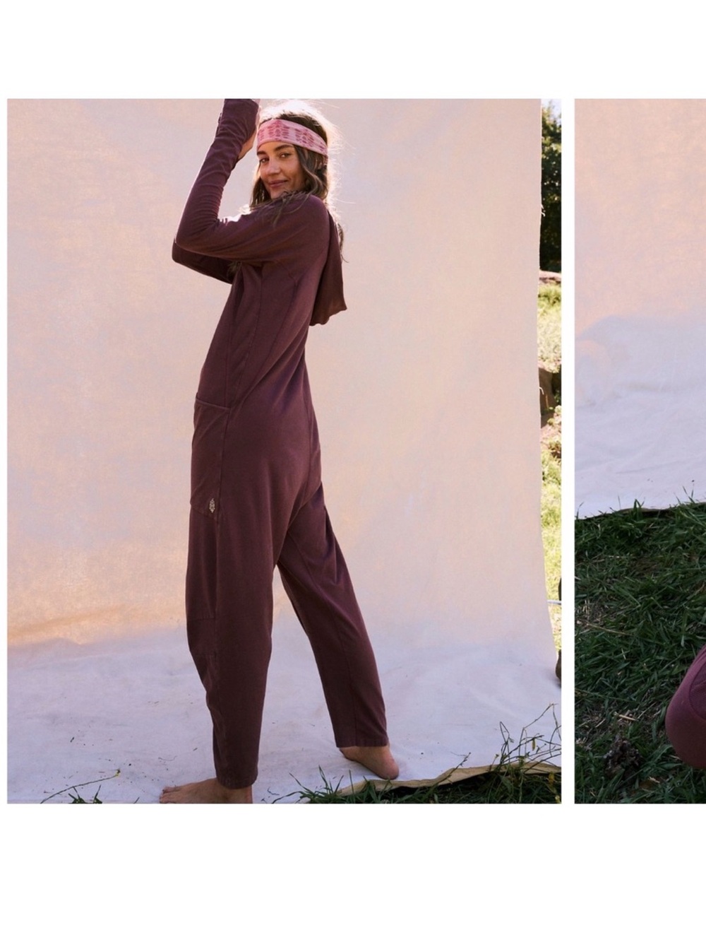 Free People Long Sleeve Hot Shot Onesie Very Berry XS BNWT - Picture 3 of 6
